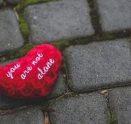 Red love heart alone 6068